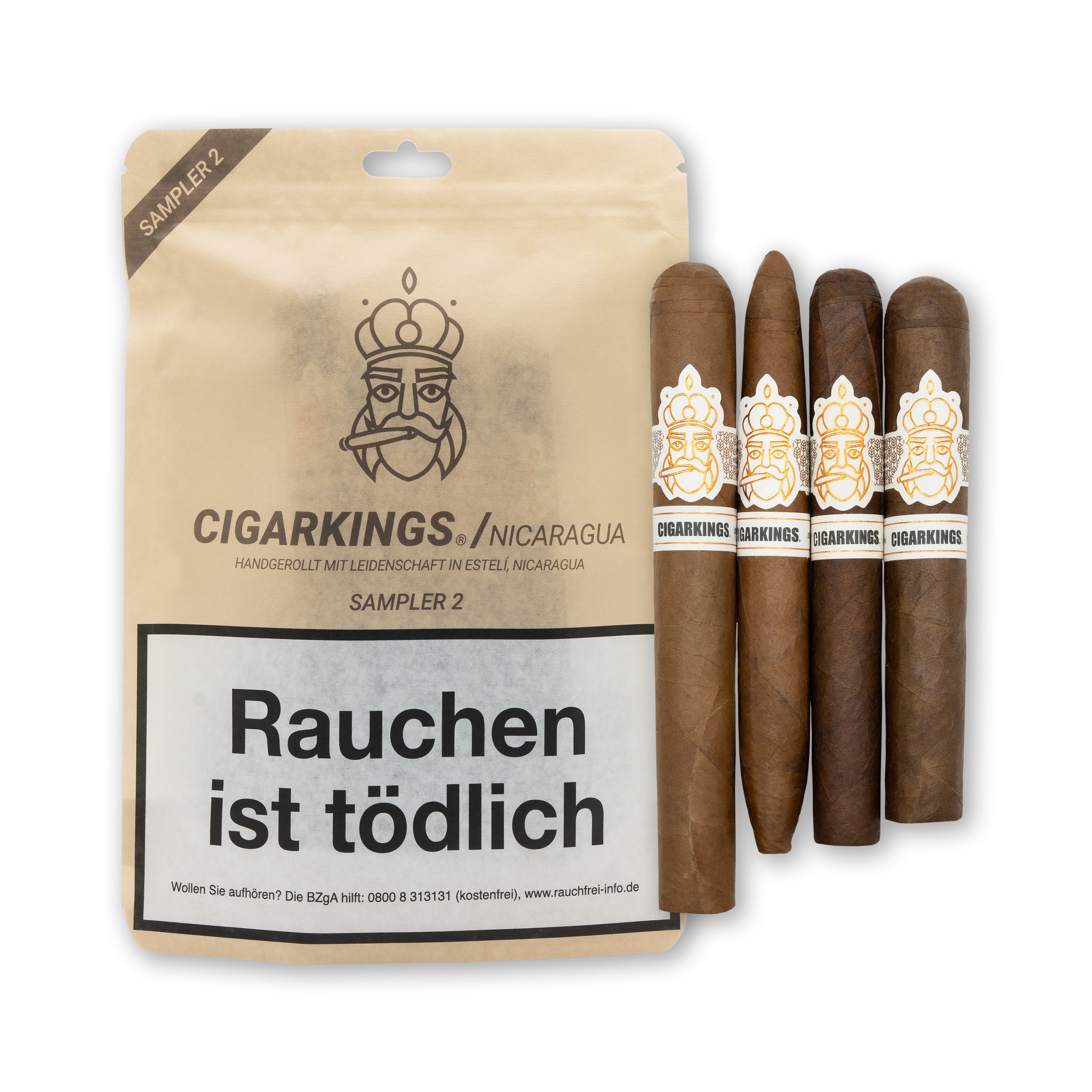 CigarKings Nicaragua Zigarren Sampler 2 Corona Robusto Elegantes Toro